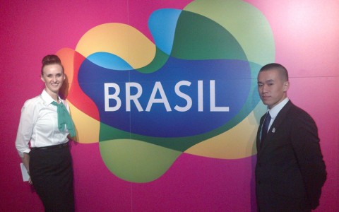 Head booker Lisa and host Danny – abetura de Casa Brasil